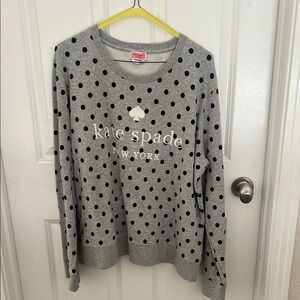 Kate Spade Gray Polka Dot Sweater